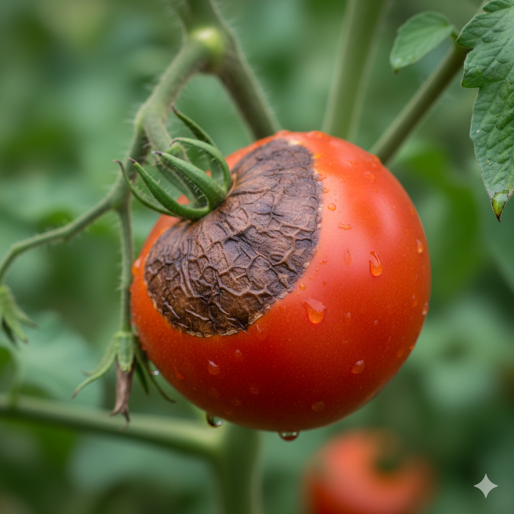 red tomato on the vine