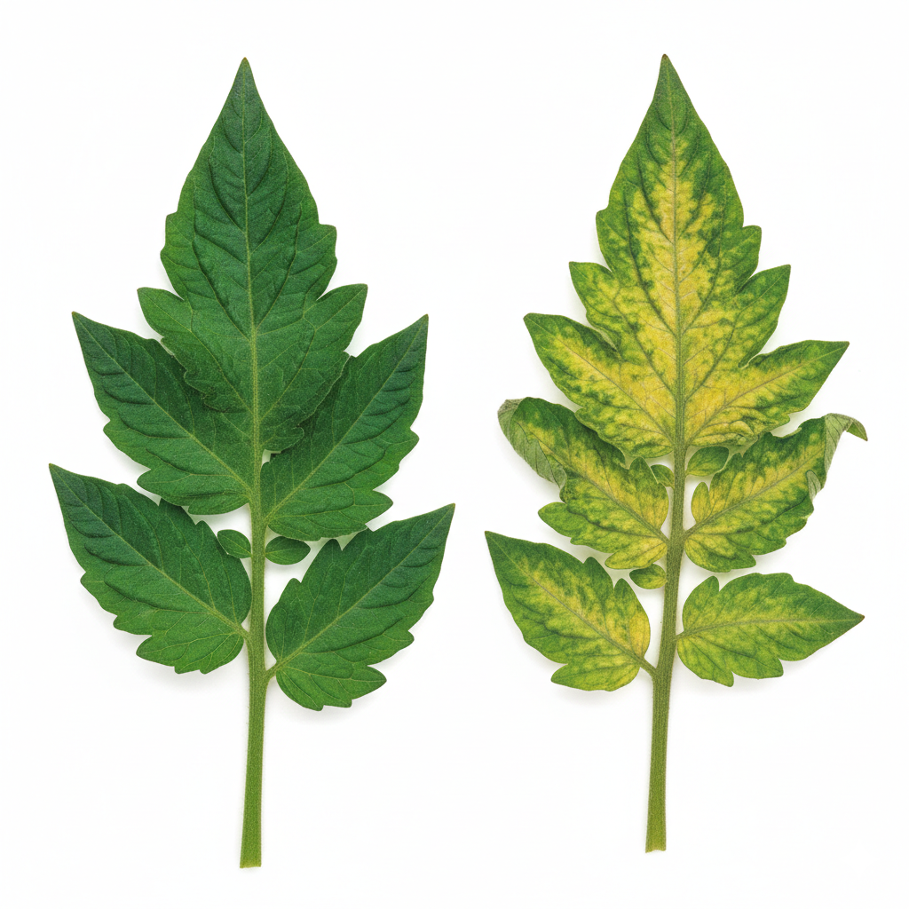 Healthy vs TYLCV-Affected Leaves Comparison