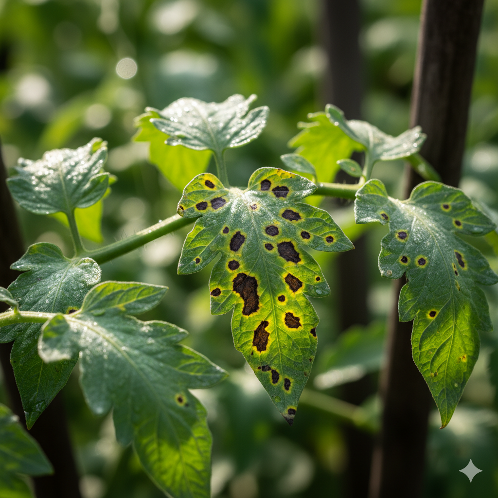 Anthracnose On Tomato Foliage and Leaves