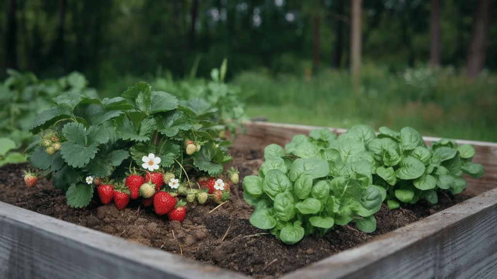 Top Companion Plants for Spinach and Strawberries best spinach companion plants strawberry