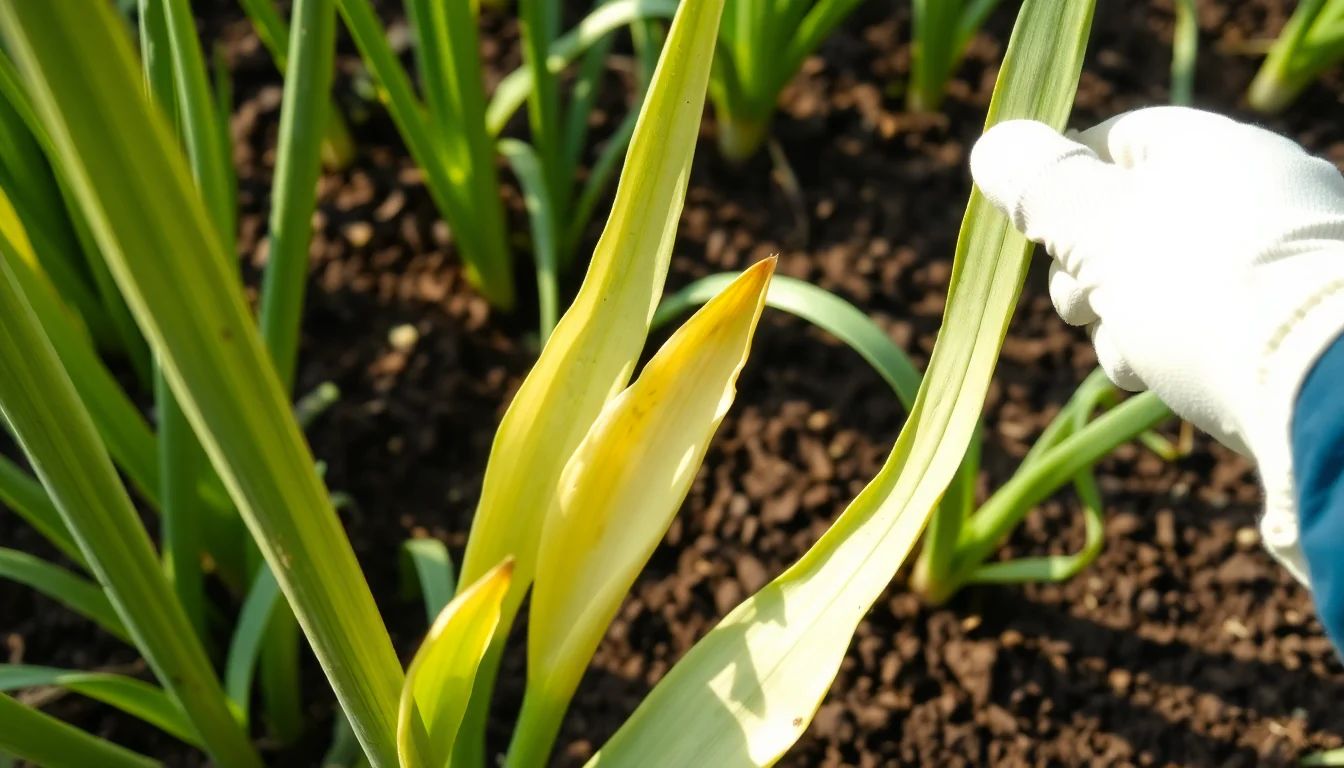 onion yellow leaves problem